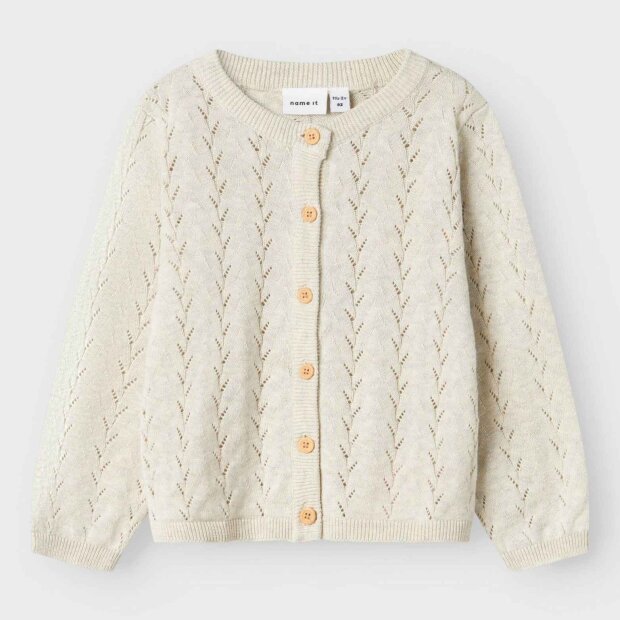 name it langarm Strickjacke - peyote melange