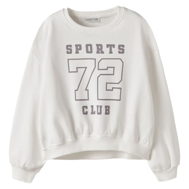 name it KIDS Bio Baumwoll Sweater angeraut - Sports Club cloud dancer