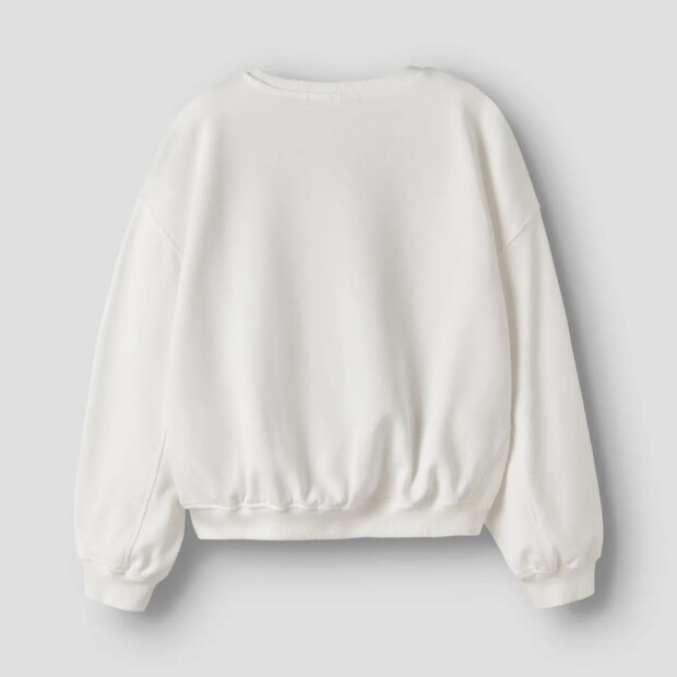 name it KIDS Bio Baumwoll Sweater angeraut - Sports Club cloud dancer