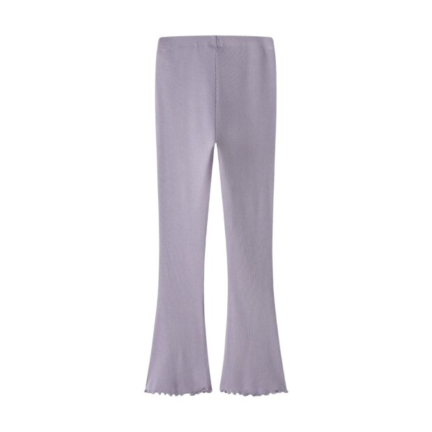name it Bio- Baumwoll Leggings mit Schlag gerippt - lavender gray