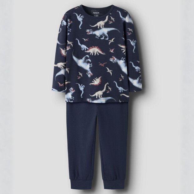 name it Bio-Baumwolle Pyjama - Dinos navy blazer
