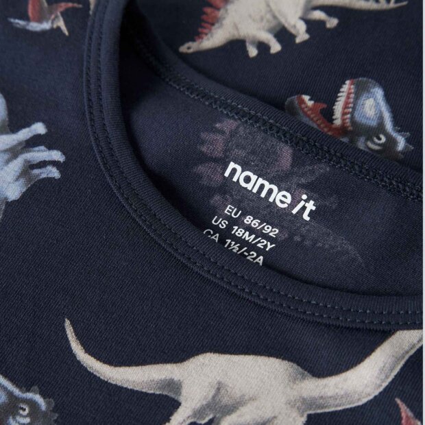 name it Bio-Baumwolle Pyjama - Dinos navy blazer