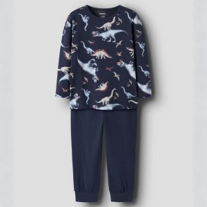 name it Bio-Baumwolle Pyjama - Dinos navy blazer