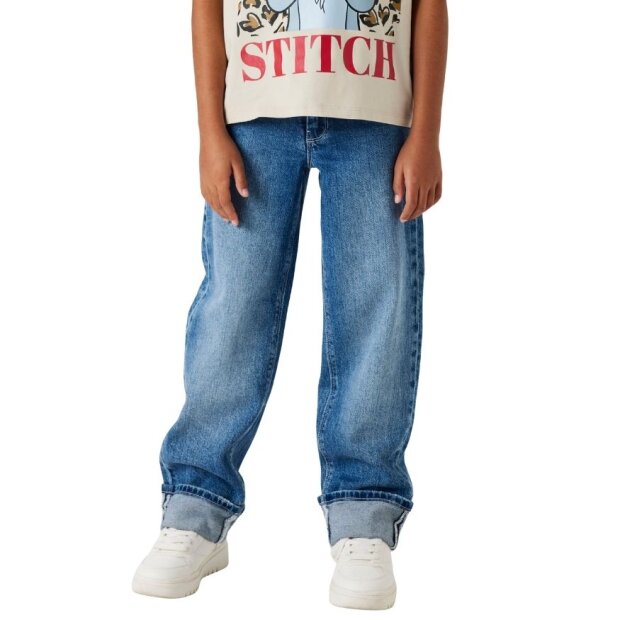 name it Mädchen Straight Fold Jeans blau