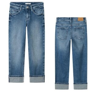 name it Mädchen Straight Fold Jeans blau