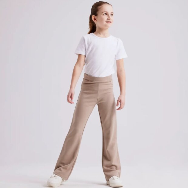 name it Legging mit Schlag mocha meringue