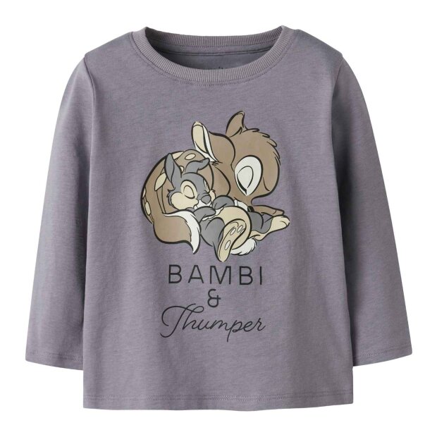 nameit langarm Shirt- Bambi lavender gray