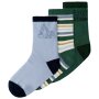 nameit 3er Pack Socken - Bagger Streifen bistro green