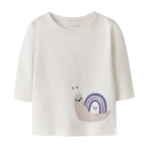 nameit Baby langarm Shirt - Schnecke cloud dancer