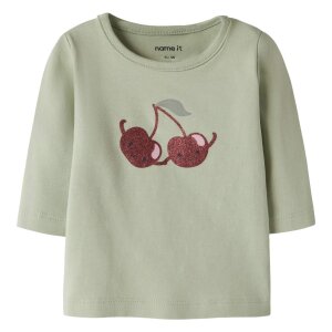 nameit Baby langarm Shirt - Kische swamp cherry