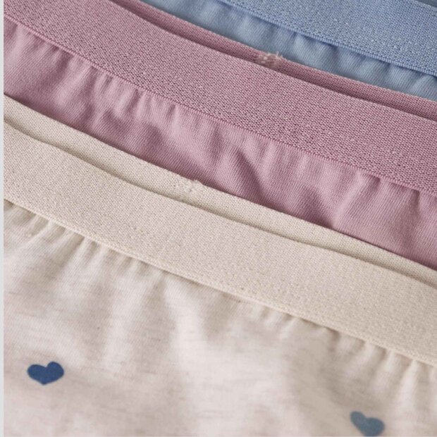 name it KIDS 3er-Pack Unterhosen Hipster Herzchen - peyote melange with mauve