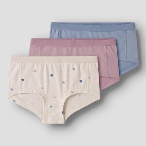 name it KIDS 3er-Pack Unterhosen Hipster Herzchen -...