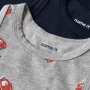name it 2er-Pack Unterhemd Feuerwehr Grey Melange