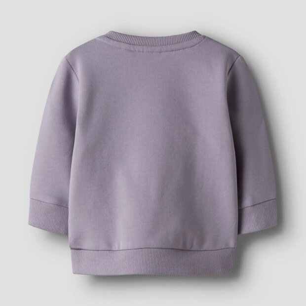 name it angerautes Sweatshirt- Kätzchen lavender gray