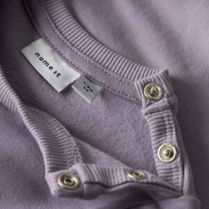 name it angerautes Sweatshirt- Kätzchen lavender gray
