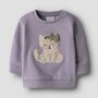 name it angerautes Sweatshirt- Kätzchen lavender gray