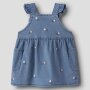 nameit Baby jeans Kleidchen Blümchen - denim blue