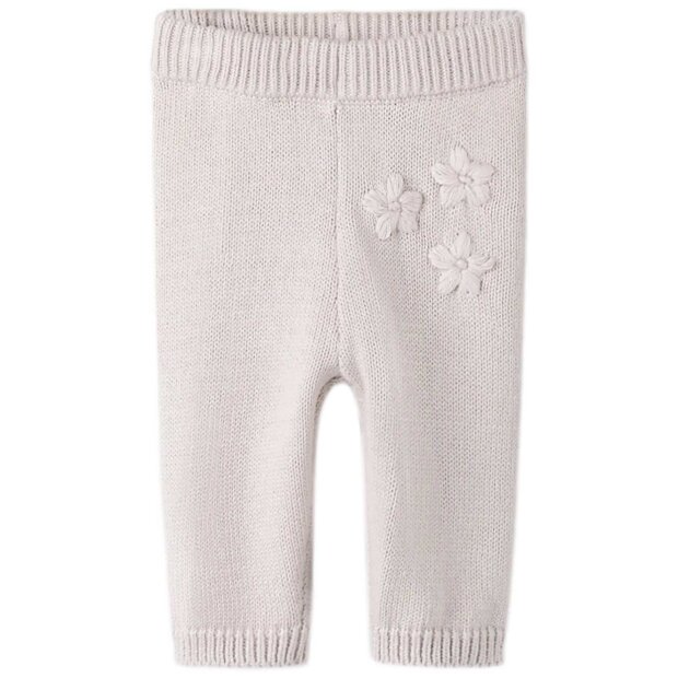 nameit Baby Strickhose Blümchen - Lilac Marble