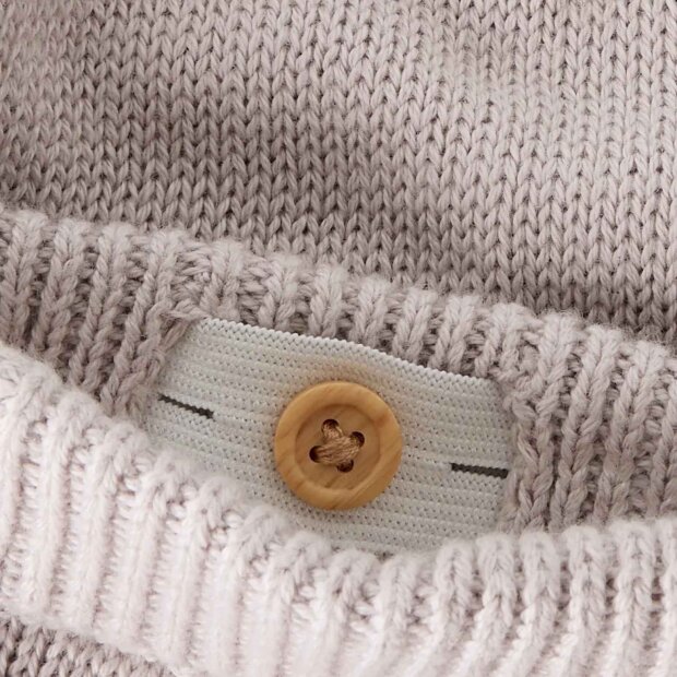 nameit Baby Strickhose Blümchen - Lilac Marble