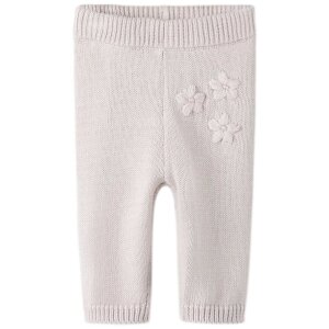 nameit Baby Strickhose Blümchen - Lilac Marble