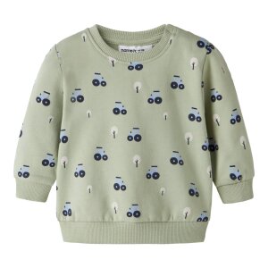 nameit Baby angerauter Pullover - Swamp Tractor