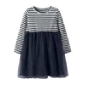 nameit Rippstrick Tüll Kleid - navy blazer