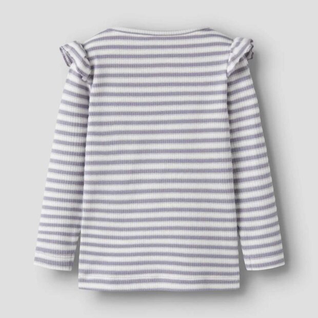 nameit langarm Oberteil Streifen - Lavender Gray Cloud Dancer