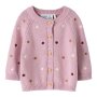 nameit Bio- Baumwoll Strickjacke Blümchen - Dawn Pink