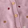 nameit Bio- Baumwoll Strickjacke Blümchen - Dawn Pink