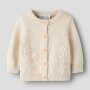 nameit Bio- Baumwoll Strickjacke Blümchen - Peyote Melange