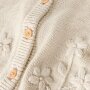 nameit Bio- Baumwoll Strickjacke Blümchen - Peyote Melange