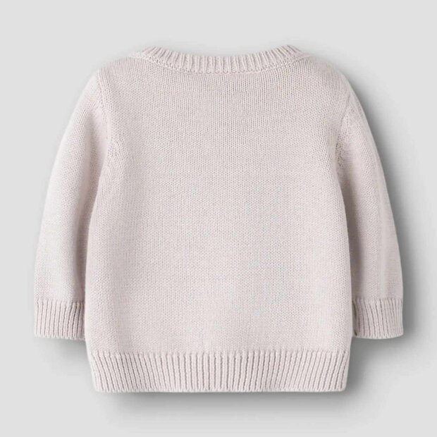nameit Bio- Baumwoll Strickjacke Blümchen - Lilac Marble