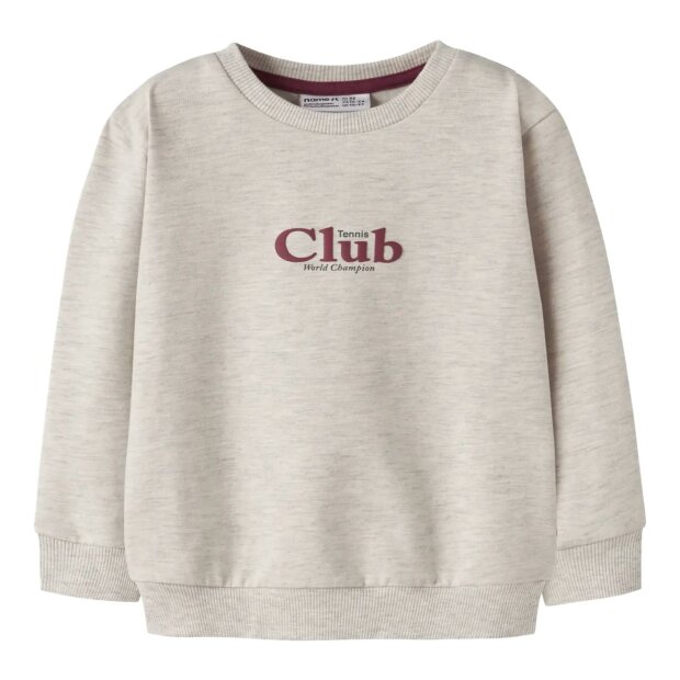 nameit angerauter Pullover Tennis Club - Peyote Melange