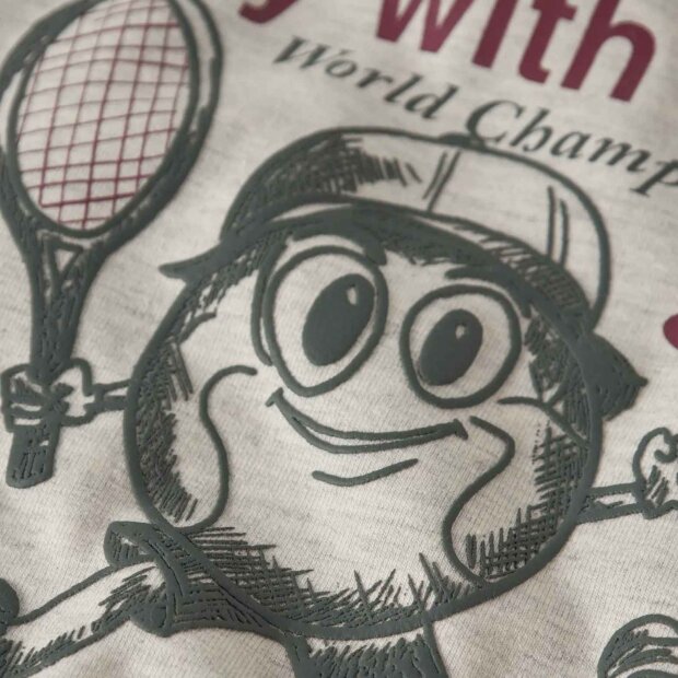 nameit angerauter Pullover Tennis Club - Peyote Melange