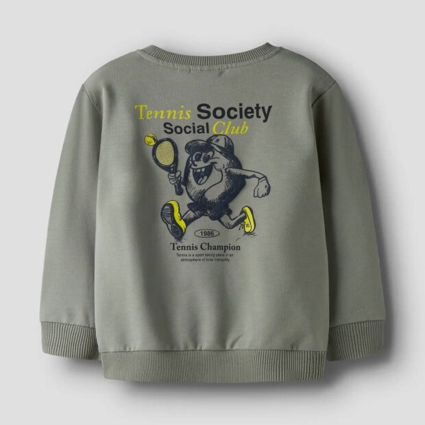 nameit angerauter Pullover Tennis Club - Shadow