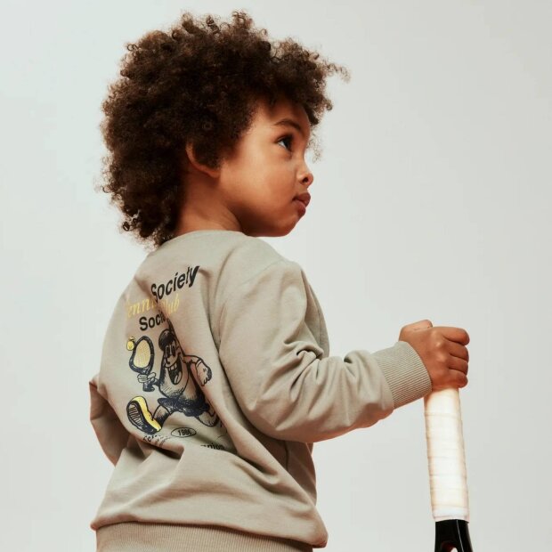 nameit angerauter Pullover Tennis Club - Shadow