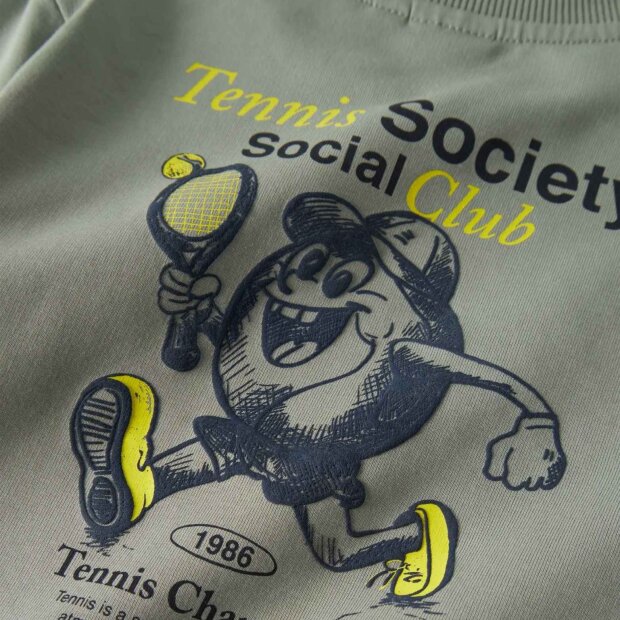 nameit angerauter Pullover Tennis Club - Shadow