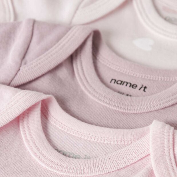 nameit 3er Pack Bodys kurzarm Herzchen - Carinaria