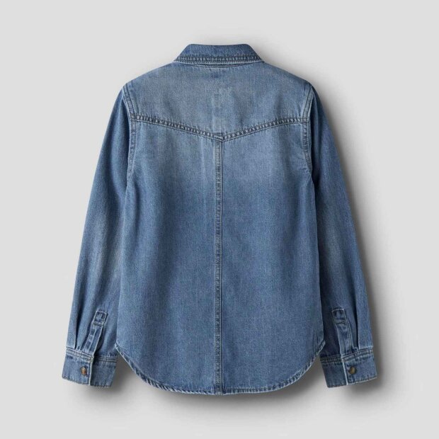 name it KIDS BIO Baumwoll Hemd - Medium Blue Denim