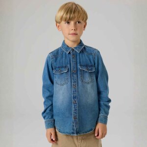 name it KIDS BIO Baumwoll Hemd - Medium Blue Denim
