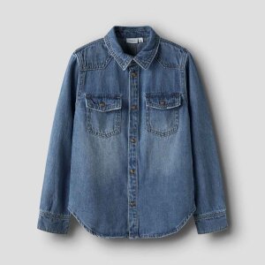 name it KIDS BIO Baumwoll Hemd - Medium Blue Denim