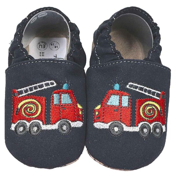 Hobea vegane, waschbare Kinderschuhe RecyStep - Feuerwehr dunkelblau