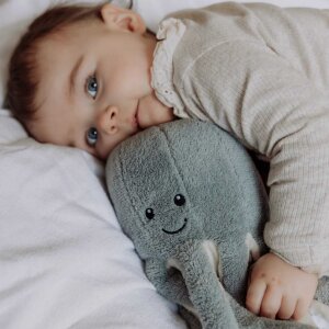 Herzschlag Kuscheltier Oktopus - Olly meeresgrau von Flow...