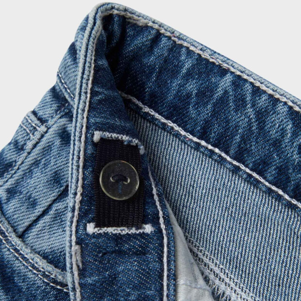 name it Straight Fold Jeans medium blue denim