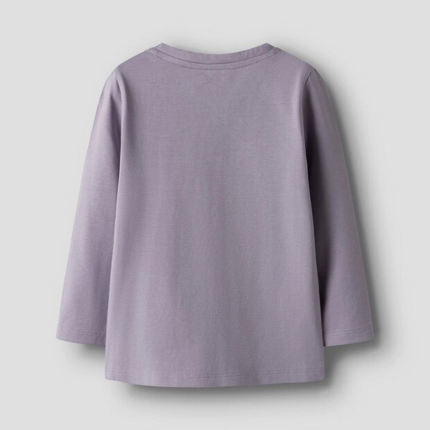 nameit langarm Bio-Baumwoll Oberteil Einhorn - lavender gray