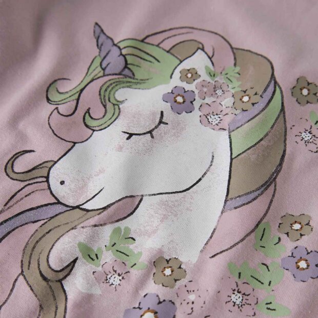 nameit langarm Bio-Baumwoll Oberteil Einhorn - dawn pink