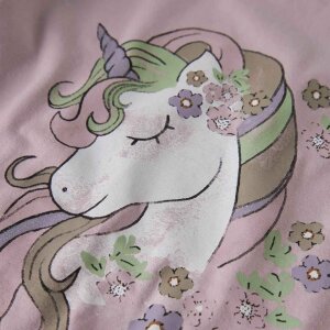nameit langarm Bio-Baumwoll Oberteil Einhorn - dawn pink