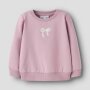 nameit angerautes Sweatshirt Schleife - keepsake lilac