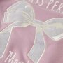 nameit angerautes Sweatshirt Schleife - keepsake lilac