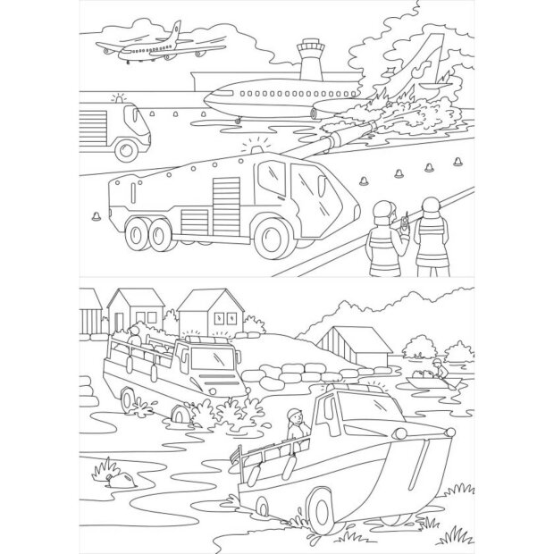 Tessloff Kinderbuch Mein schönstes Malbuch - Fahrzeuge im Einsatz